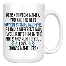 Personalized Boykin Spaniel Dog Dad Coffee Mug, Boykin Spaniel Owner Men Gifts