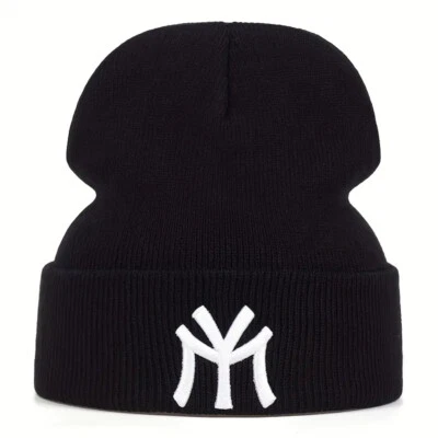 New York Yankees Beanie Hat NY Cuff Winter Warm Soft MY Knitted Unisex Skull Cap - Image 1 of 4