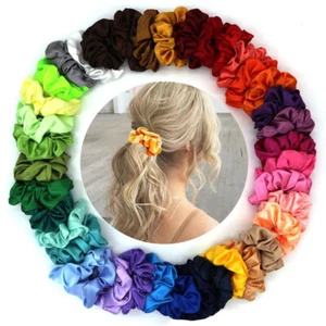 10 Pcs Hair Scrunchies Velvet Elastic Hair Bands Scrunchy Hair Rope Band 10 Pack - Picture 1 of 9