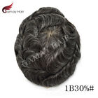 Full French Lace Mens Toupee Hairpiece Bleached Human Hair Replacement System US