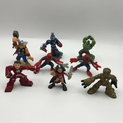 8 Marvel Superhero 3" Metal Toys Character Cake Toppers Iron Man Spiderman Thor - Image 1 of 4