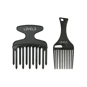 Level 3 Hair Pick Comb Set - Glides through Hair Easily - Professional Salon Qua