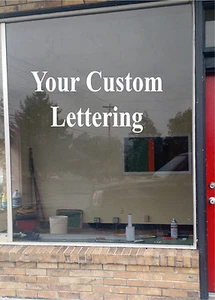 IHR INDIVIDUELLER SCHRIFTZUG Geschäftsschild Vinyl Aufkleber Schild Fenster 18x36 - Bild 1 von 2
