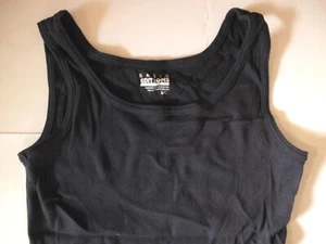 Women's Basic Editions Tank Top Sleeveless T-Shirt Cotton Classic Fit Dk Blue Sm - Picture 1 of 2