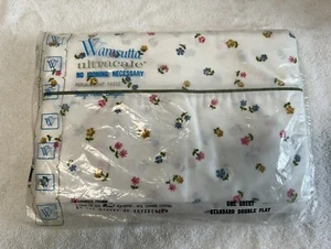 Sábana plana completa Wamsutta Ultracale EE. UU. algodón poli percal 180 TC flor de colección nueva - Imagen 1 de 7