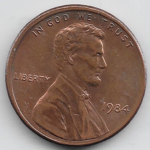 1984 Penny Error Lincoln Memorial DDO Doubled Die Obverse FS-102 MAD Misaligned Cover