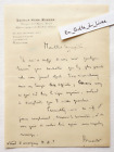 Las Henri Mondor 1885 1962 Medecin   Lettre Autographe Signee A Eugene Frot