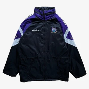 Chaqueta Abrigo Taladro Equipo de Fútbol Adidas RSC Anderlecht Años 90 De Colección, Club de Fútbol - Imagen 1 de 7