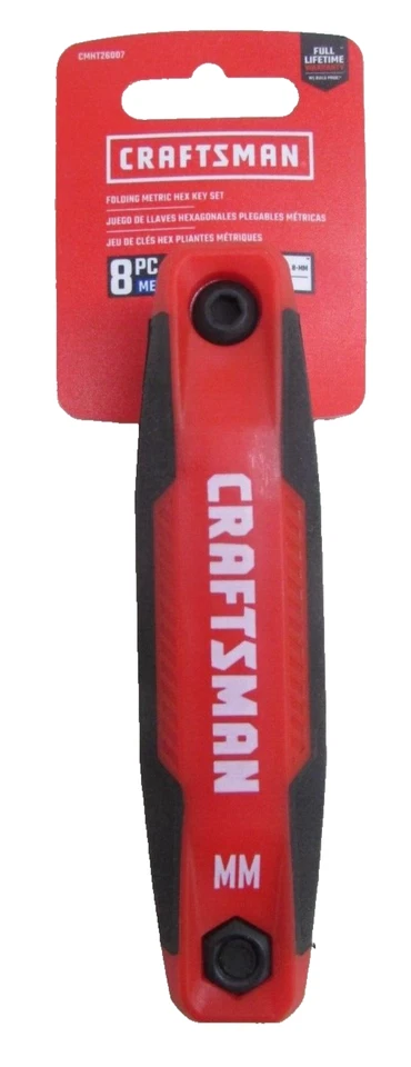 NEW! CRAFTSMAN TOOLS 8-pc. METRIC FOLD-UP HEX KEY WRENCH SET, CMHT26007 - Image 1 of 4