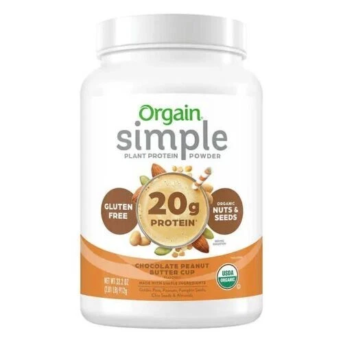 Orgain Organic Simple Plant Protein Powder-CHOCOLATE PEANUT BUTTER CUP 2.01 lb