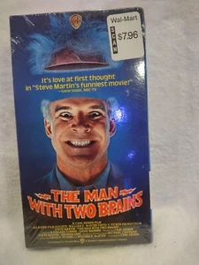 VHS Tape The Man With Two Brains Sealed 1986 Starring Steve Martin Comedy - Picture 1 of 6