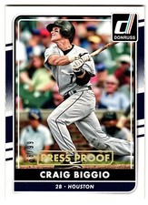CRAIG BIGGIO 2016 Donruss Press Proof Gold #68/99 #189 HOF