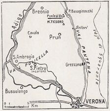 D9255 Bridge Of Veja - Region A North Di Verona - Map Period - 1923 Old Map