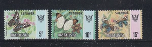 Sarawak 1977 Schmetterlinge Scott 244-246 postfrisch - Bild 1 von 1