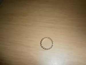 Vintage 1990's basic Art Deco style ring. EXTREME TARNISH. UK size O 1/2 (E5c) - Picture 1 of 7