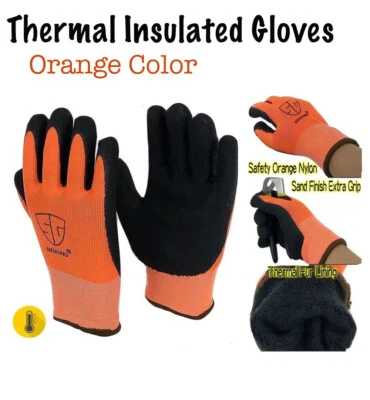 4 PARES Guantes de Trabajo de Seguridad con Aislamiento Térmico Invierno Foto 1 de 2