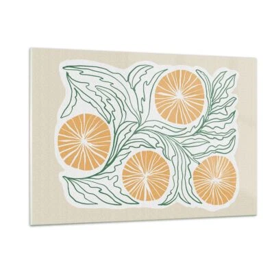 Wandbilder 120x80cm Glasbild Boho Zitrone Minimalismus XXL Bilder Art Wanddeko - Bild 1 von 4