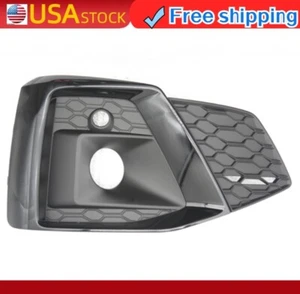 Replace For Audi A5 2020-24 Right side Front Bumper Fog Light Panel Cover Black - Picture 1 of 8