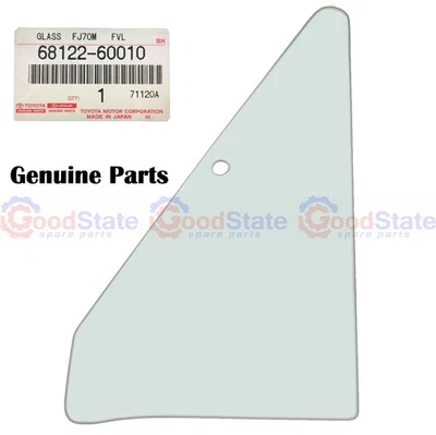 Genuine LandCruiser HZJ71 HZJ70 Soft Top Left LH 1/4 Quarter Vent Window Glass - Image 1 of 2