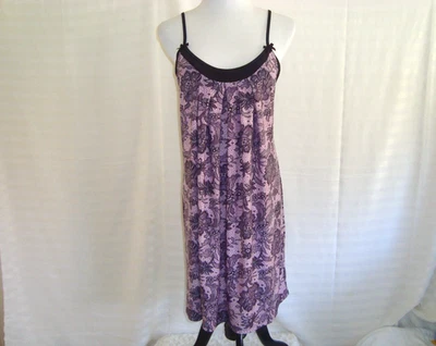 APTO MUJER. 9 CAMISÓN NEGRO LILA ÍNTIMO CHEMISE Correas Ajustables TALLA M Foto 1 de 4