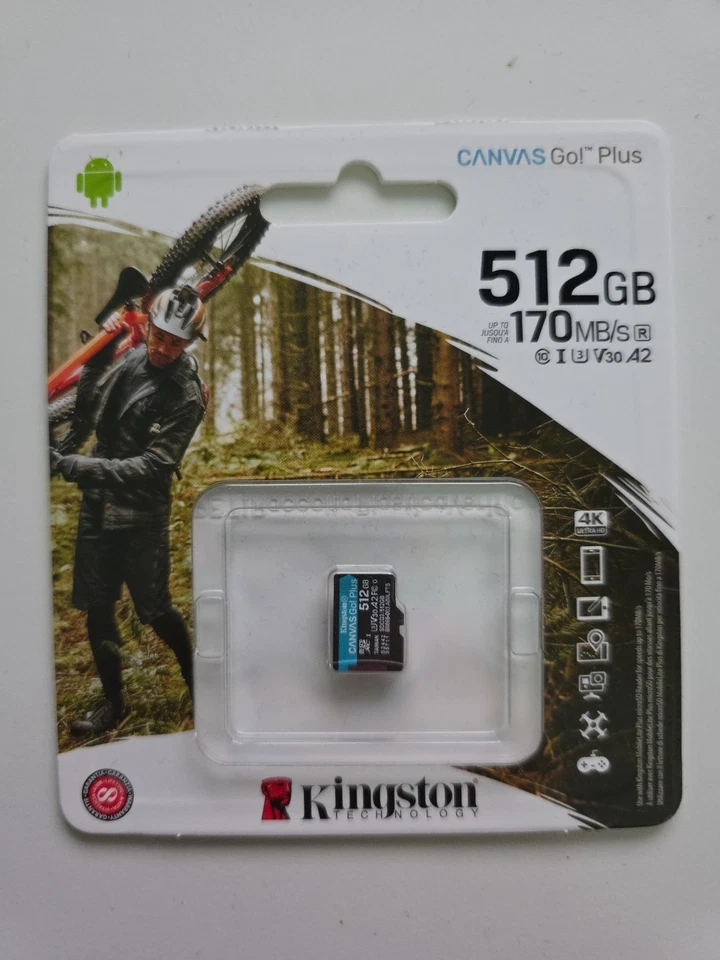 Micro SD Kingston Canvas Go Plus  512 GB - 170MB/s - Bild 1 von 1