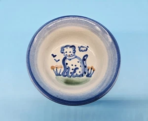 Cuenco pequeño firmado por cerámica M A Hadley con perro - Imagen 1 de 4