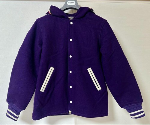 A BATHING APE (BAPE) Felpa con cappuccio Bape Shark UOMO viola JP taglia usata in buone condizioni