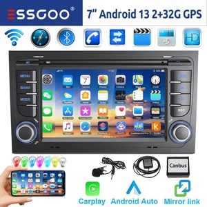Autoradio Carplay Android 13 GPS Navi RDS Für Audi A4 S4 RS4 B6 B7 B8 SEAT EXEO - Bild 1 von 15
