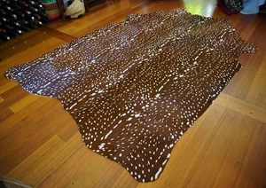 Una enorme y hermosa alfombra de cuero de vaca premium estilo ciervo eje estampado - Imagen 1 de 7