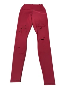 Damen Alo Red Ripped Warrior High Waist Leggings Größe XS - Bild 1 von 6