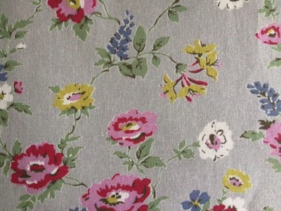 Cath Kidston Summer Toile Flowers cotton Duck new Fabric Floral Assorted Sizes - Image 1 of 4