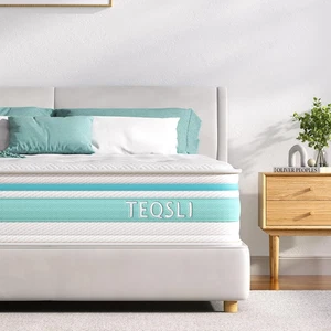 10 Inch Gel Memory Foam Hybrid Orthopedic Double Mattress Medium Firm 4FT6 - Picture 1 of 12