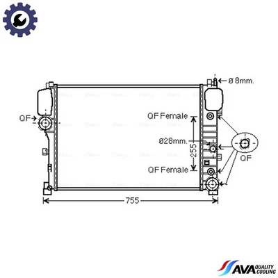 RADIATOR ENGINE COOLING MS2447 FOR MERCEDES-BENZ M 272.946 OM642.930/932 3.0L - Image 1 of 4