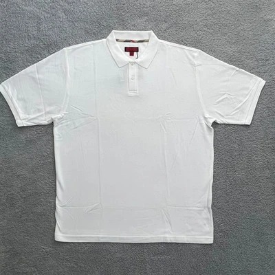 Camisa Polo Burberry Para Hombres Blanca Manga Corta Clásica Nova Check Ribete Talla XXL NUEVA CON ETIQUETAS Foto 1 de 4