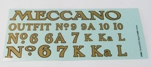 Meccano Set Schrank Aufkleber ** NEU ** - Bild 1 von 1