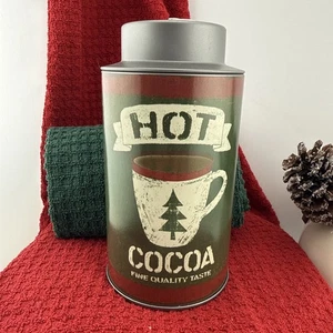 Retro Rustic Metal Hot Cocoa Holiday Tin Ornament Or Shelf Decor New 6” H - Picture 1 of 10
