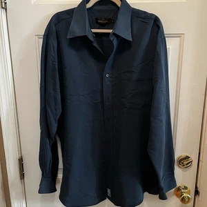 Bugatchi Uomo Shirt Mens Blue XL Button Long Sleeve - Picture 1 of 4