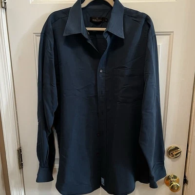 Bugatchi Uomo Shirt Mens Blue XL Button Long Sleeve - Image 1 of 4