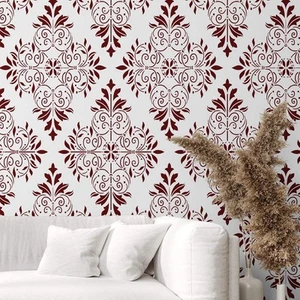 Elettra Leafy Wall Stencil - Craft Airbrush Painting Wall Mylar Reusable - Picture 1 of 5