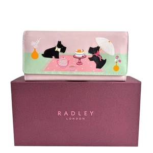 RADLEY Gift Boxed Garden Party Pink Leather Large Picture Purse New With Tags - Picture 1 of 8