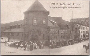c1915 EASTLAND DISASTER Chicago Postcard "Crowds Waiting to Identify Friends" - Picture 1 of 2