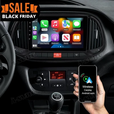 9'' Android 13 Autoradio Navigatore GPS Carplay 2+32GB per Fiat Doblo 2015-2019 - Immagine 1 di 4