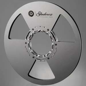 1X Studevox 10.5" Edge Polished Silver Aluminium Tape Reel For Tape Recorders - Bild 1 von 9