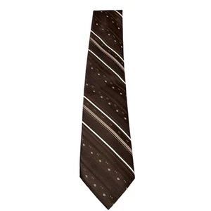 Corbata corporativa vintage Wemlon II de Wembley para hombre marrón a rayas oficina - Imagen 1 de 6
