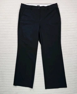 Talbots Petites Windsor Pants Women's 14P Black Wide Leg Straight Trouser NEW - Picture 1 of 12