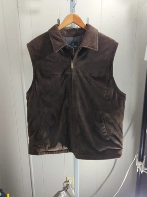 Жилет Brooks Brothers замшевый кожаный пуховый шерстяной с подкладкой большой - Изображение 1 из 4