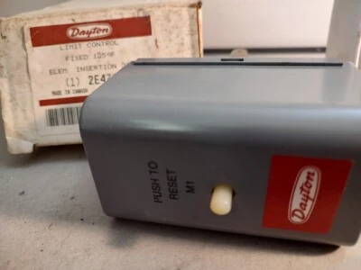 DAYTON 2E470 RESET SWITCH LIMIT CONTROL FIXED 125 DEGEES NEW OLD STOCK, IN BOX - Image 1 of 2