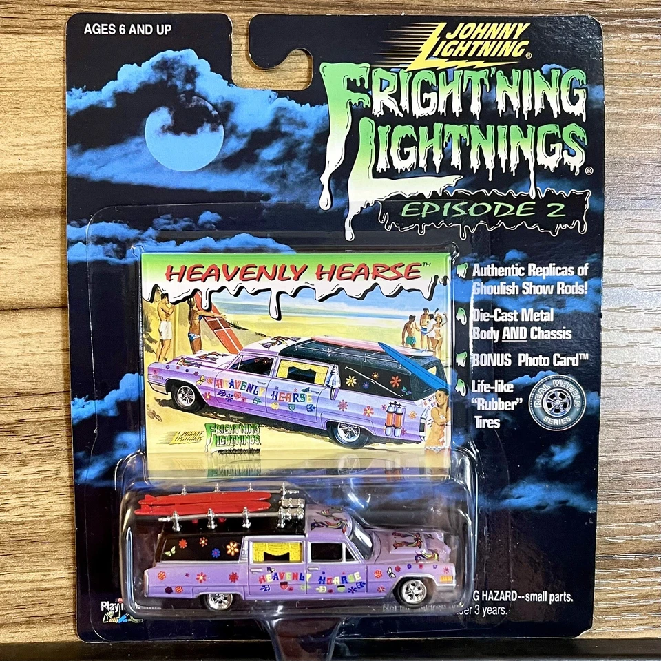 Johnny Lightning Fright'ning Lightnings Heavenly Hearse 1966 Cadillac как новый на картонке 1999 - Изображение 1 из 1