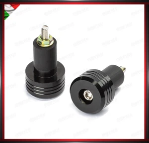 COPPIA CONTRAPPESI MANUBRIO 17 MM NERO MOTO SCOOTER STABILIZZATORI UNIVERSALI - Foto 1 di 1