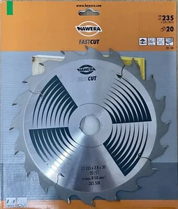 Hawera Kreissägeblatt 235 x 2,8 x 30 / 25 mm 20Z FZ Schnellschnittsägeblätter - Bild 1 von 2